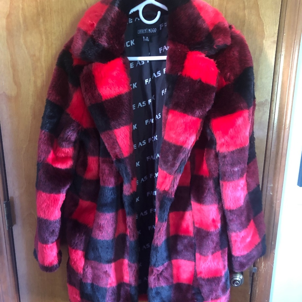 Faux fur coat
